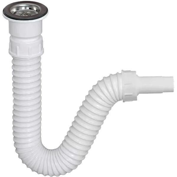 Texo flexibilis mosogatószifon 2med. 5/4- 40mm mosogatógép beköt. leeresztővel +túlf. S00065