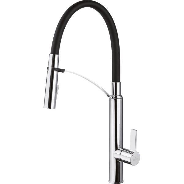 Deante BGB_B720 Gerbera álló mosogató csaptelep íves fekete-króm