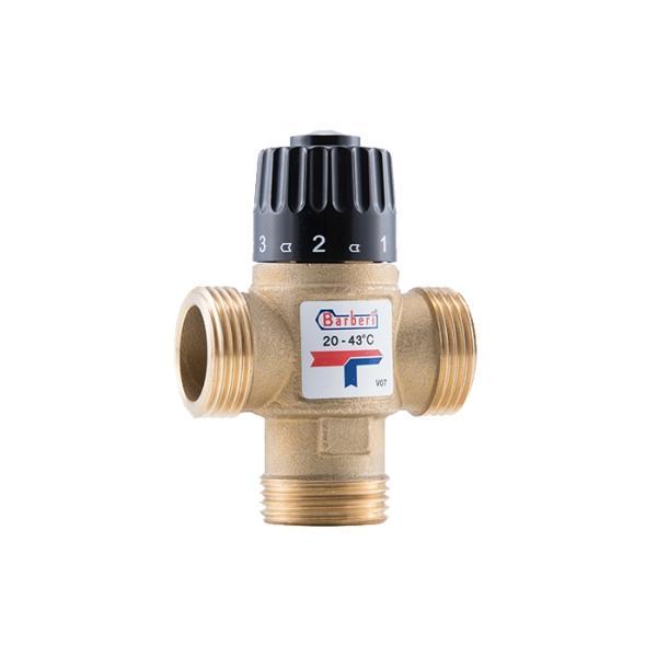 Barberi V07M250BA Termosztatikus 3 járatú keverőszelep réz 1