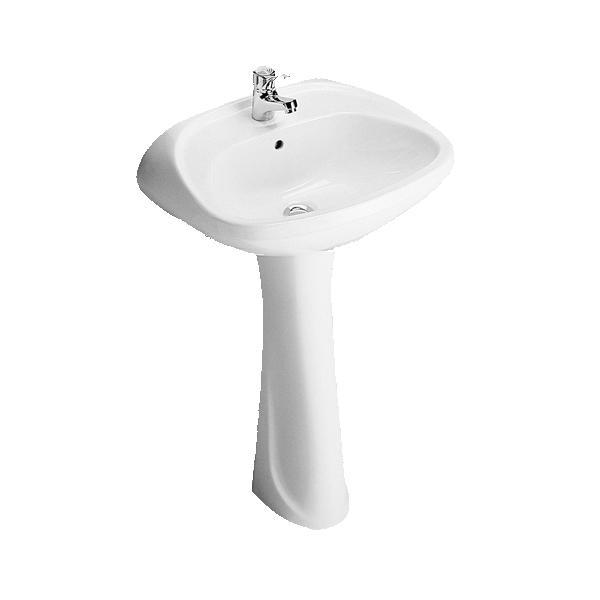 Alföldi 4163 01 01 Bázis mosdó 57 cm-es, 3 csaplyukkal, fúrt