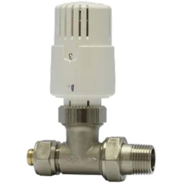 ECA 602120779-02 termosztatikus egyenes radiátor szelep TRV4 eurokónusz csatlakozóval