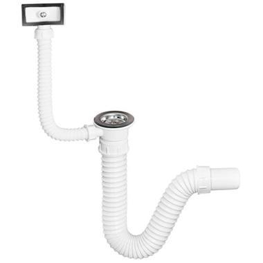 Texo flexibilis mosogatószifon 5/4-40mm leeresztővel +túlf. S00006