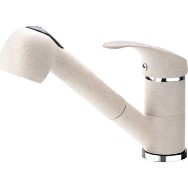 Deante BDP_771M Pepe álló mosogató csaptelep kihúzható fejjel homok színű gránit