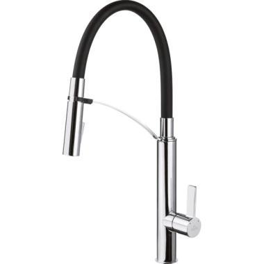 Deante BGB_B720 Gerbera álló mosogató csaptelep íves fekete-króm