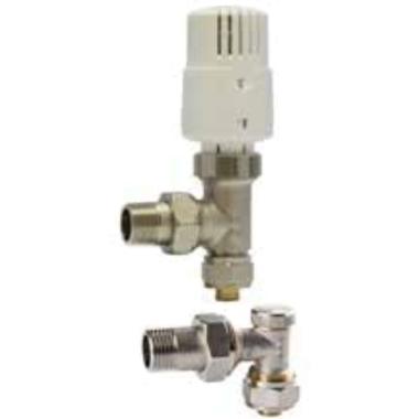 ECA 602120789-02 sarok radiátor szelep szett TRV4+GV3 eurokónusz csatlakozóval + termofej (M30x1,5)