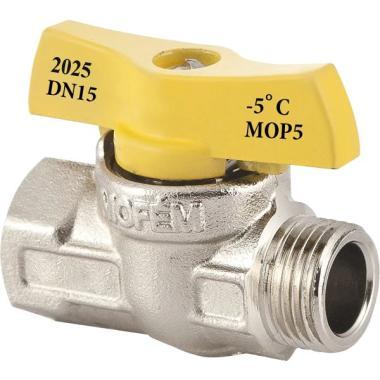 Mofém Flexum 1/2 fix KB golyóscsap gázra nikkelezett 113-0074-40